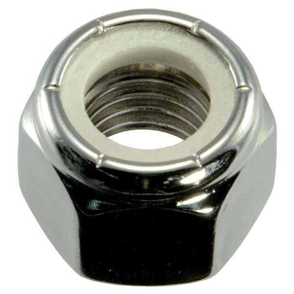 Midwest Fastener Nylon Insert Lock Nut, 5/8"-11, 18-8 Stainless Steel, Not Graded, Polished, 3 PK 33388